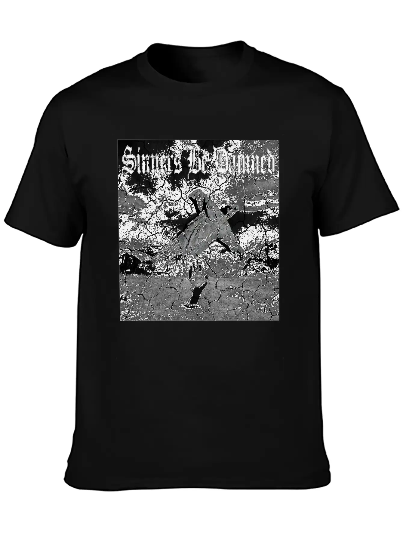 Sinners Be Damned Graphic Design Unisex Casual T-Shirt – Clean Design For Daily Comfort