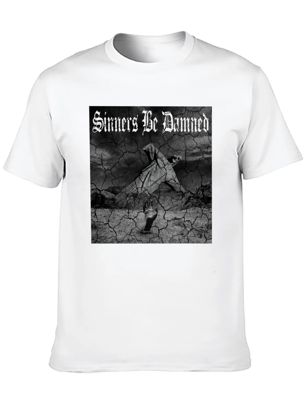 Sinners Be Damned Graphic Design Unisex Casual T-Shirt – Clean Design For Daily Comfort