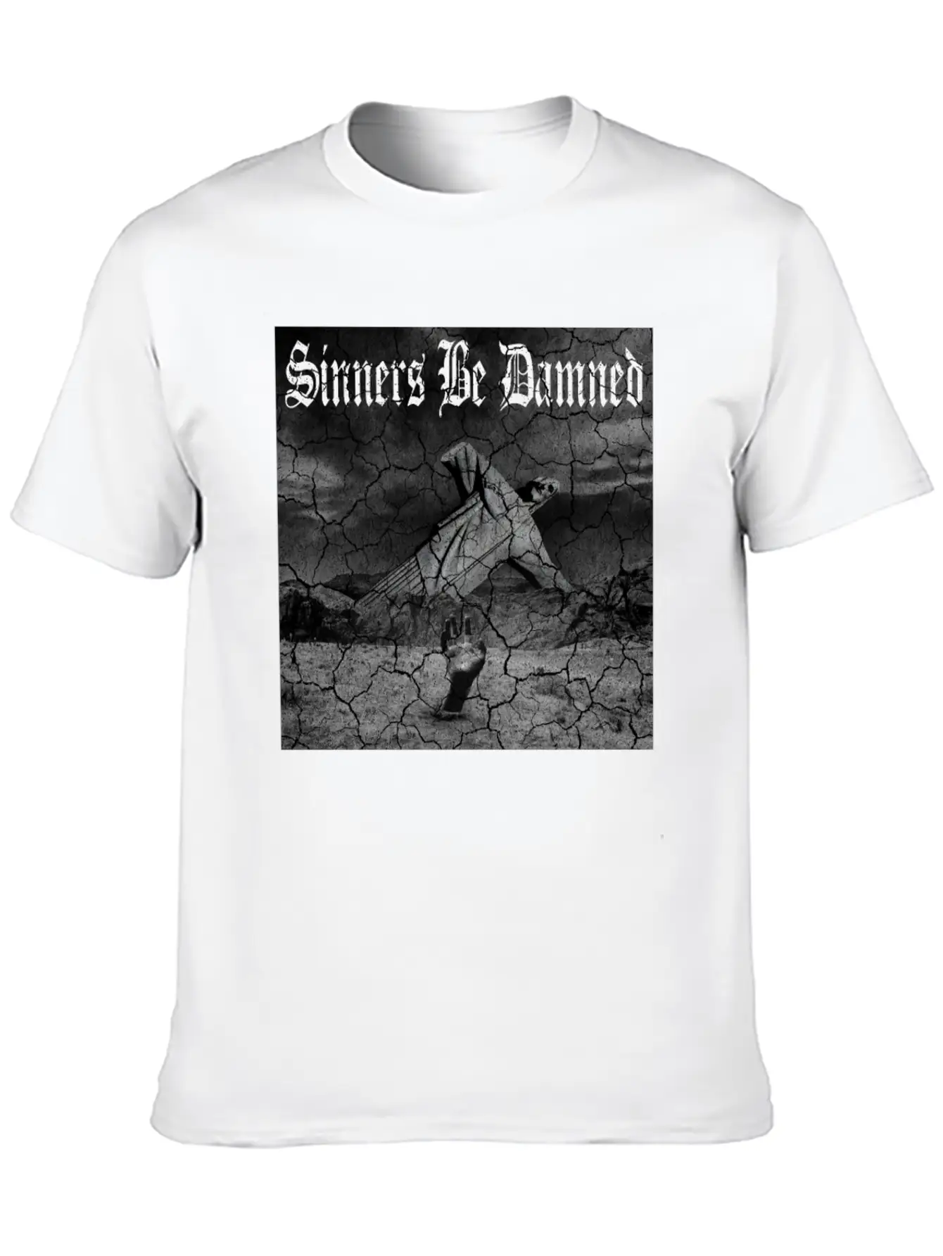 Sinners Be Damned Graphic Design Unisex Casual T-Shirt – Clean Design For Daily Comfort