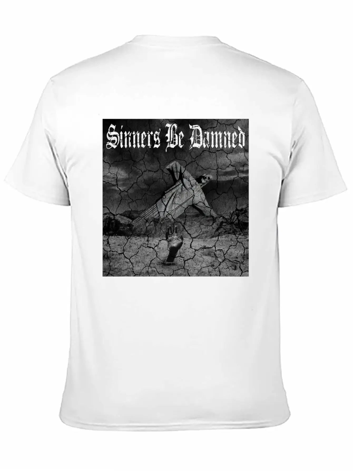 Sinners Be Damned Graphic Design Unisex Casual T-Shirt – Clean Design For Daily Comfort