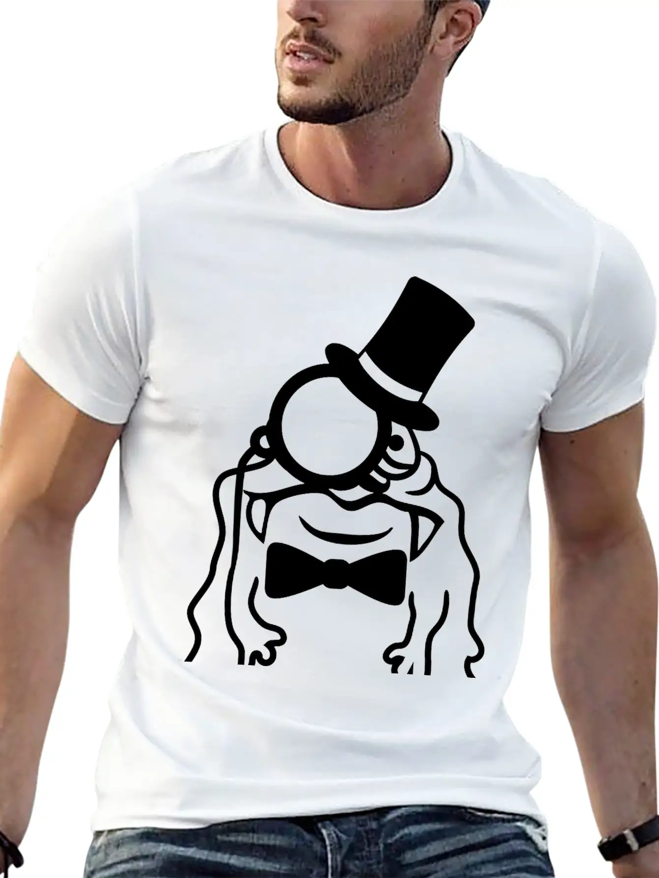 Sir Gentleman Gentleman Cylinder Monocle Rich Glib Unisex Casual T-Shirt – Clean Design For Daily Comfort