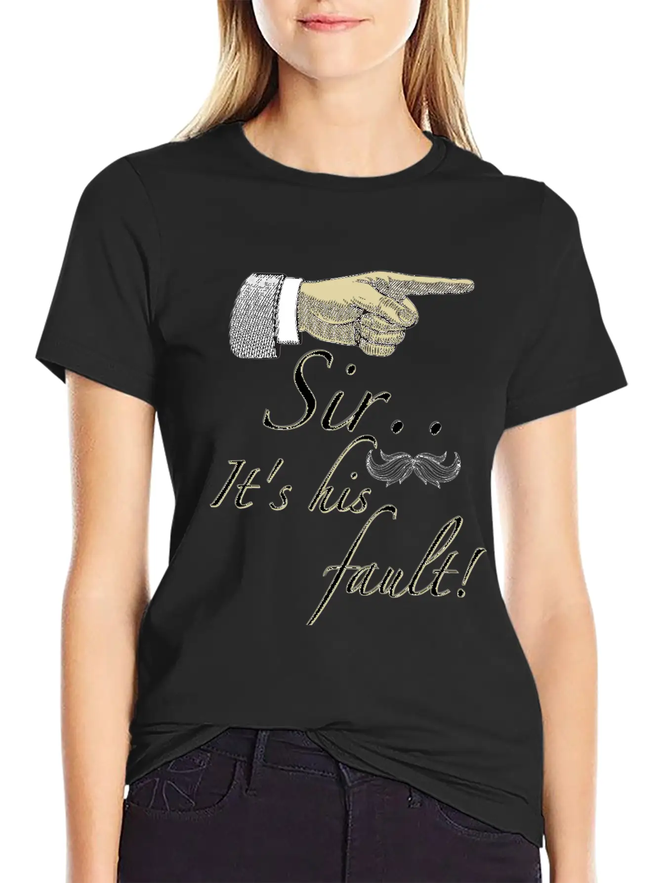Sir Its His Fault Unisex Short Sleeve Soft Cotton T-Shirt – Casual Everyday Wear