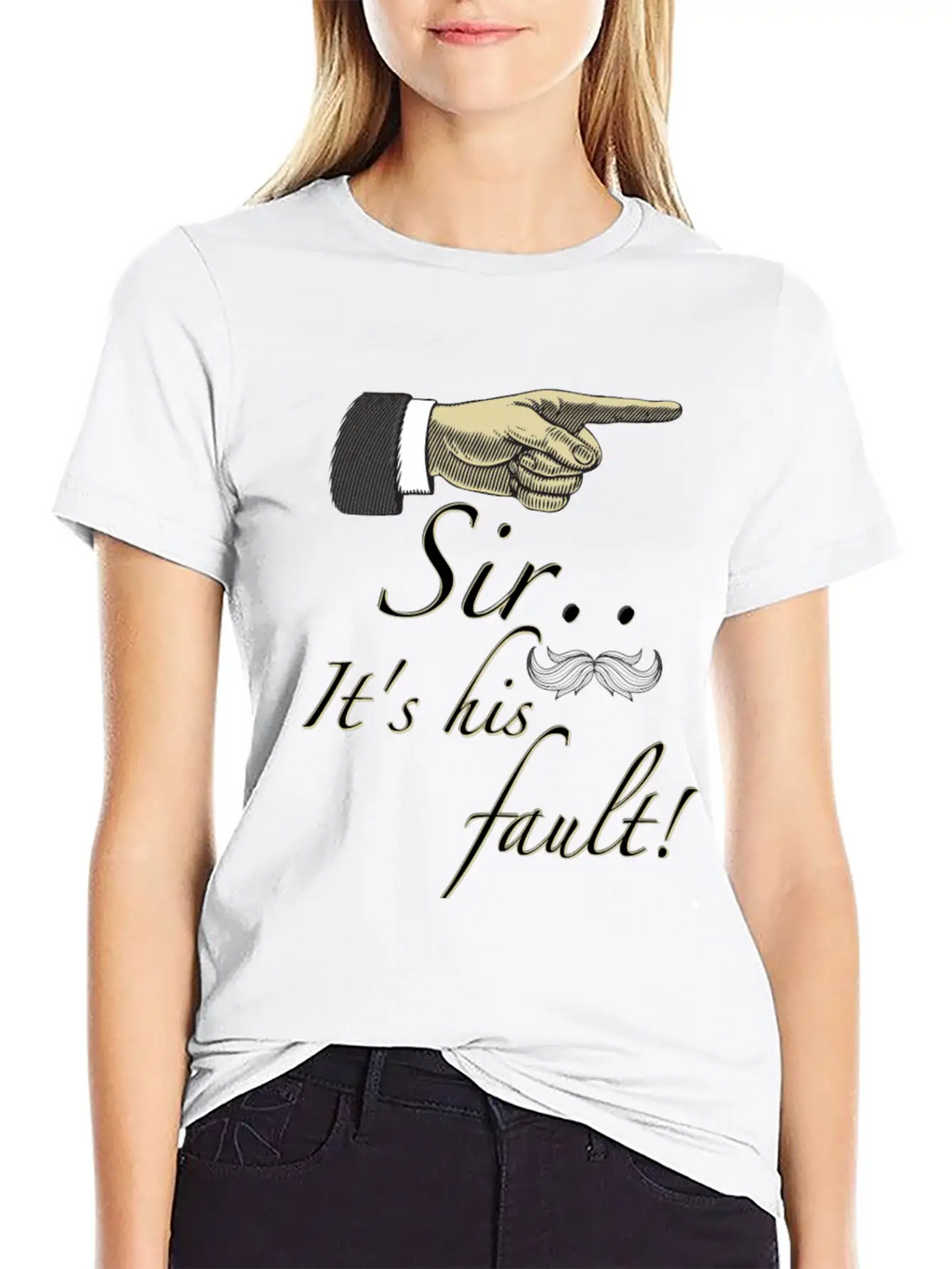 Sir Its His Fault Unisex Short Sleeve Soft Cotton T-Shirt – Casual Everyday Wear