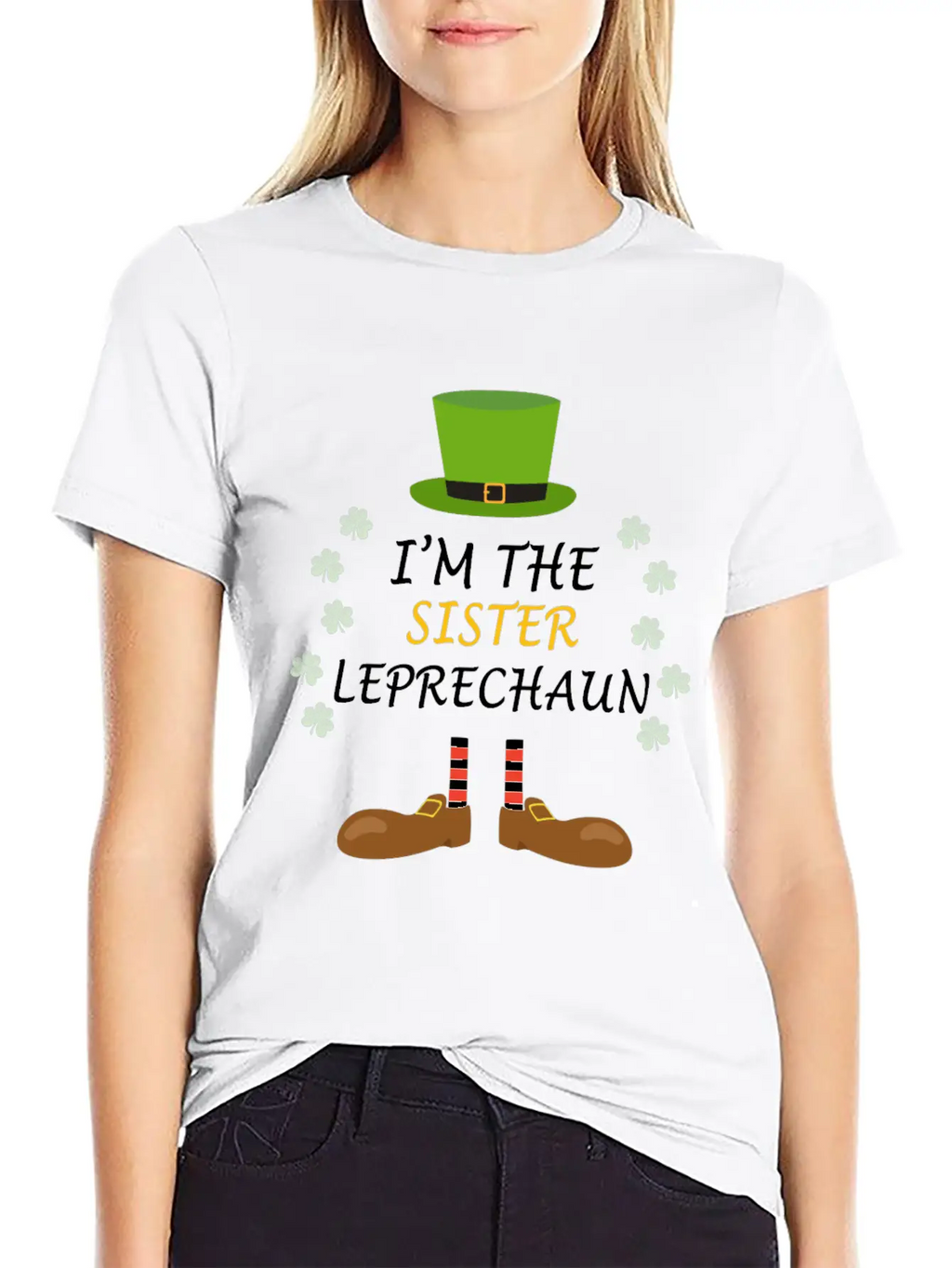 Sister Leprechaun Ireland St Patricks Day Outfit Unisex Short Sleeve Soft Cotton T-Shirt – Casual Everyday Wear