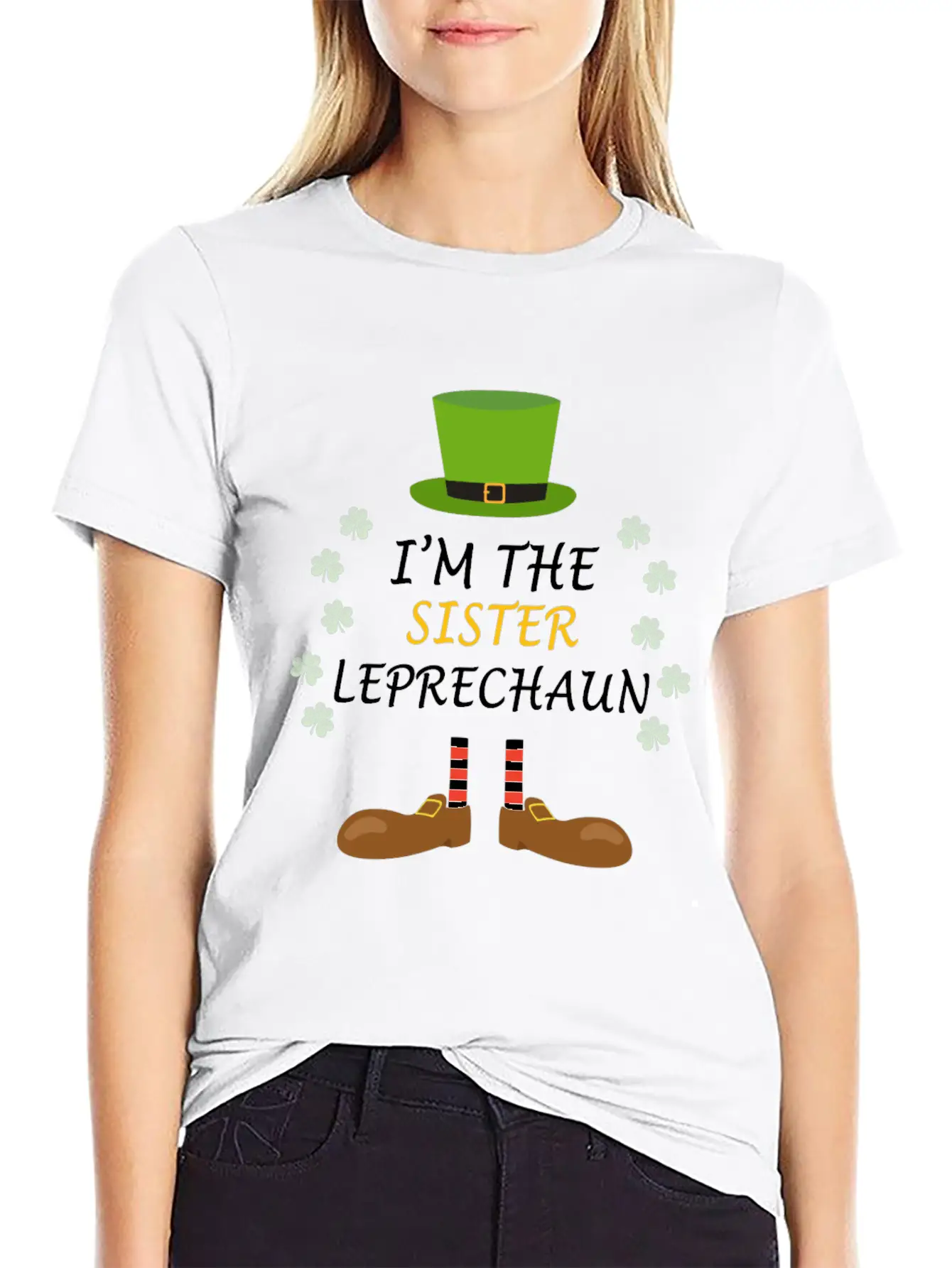 Sister Leprechaun Ireland St Patricks Day Outfit Unisex Short Sleeve Soft Cotton T-Shirt – Casual Everyday Wear