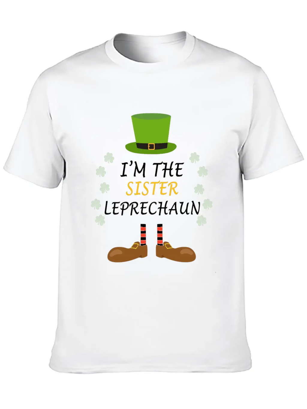 Sister Leprechaun Ireland St Patricks Day Outfit Unisex Short Sleeve Soft Cotton T-Shirt – Casual Everyday Wear