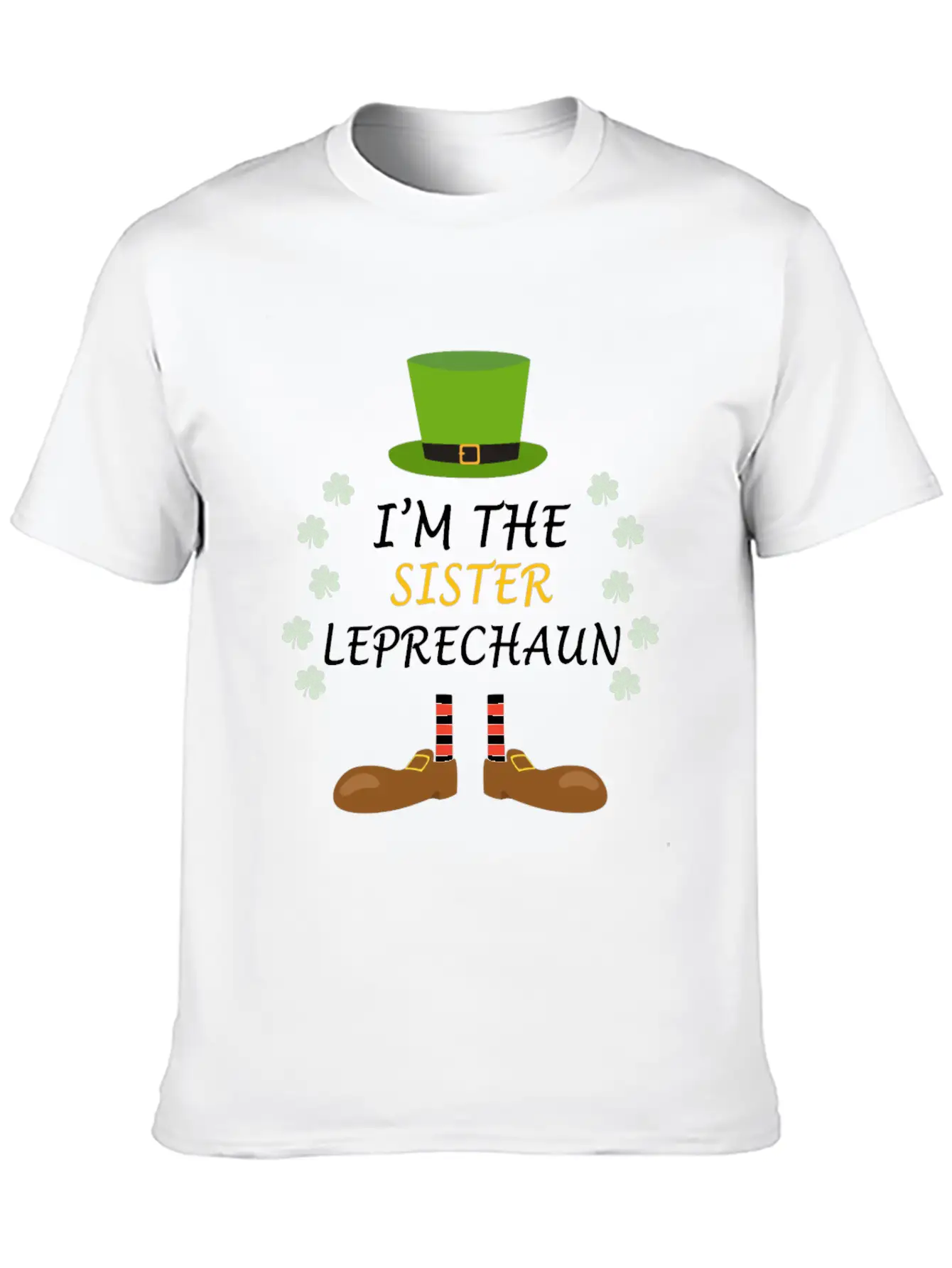 Sister Leprechaun Ireland St Patricks Day Outfit Unisex Short Sleeve Soft Cotton T-Shirt – Casual Everyday Wear