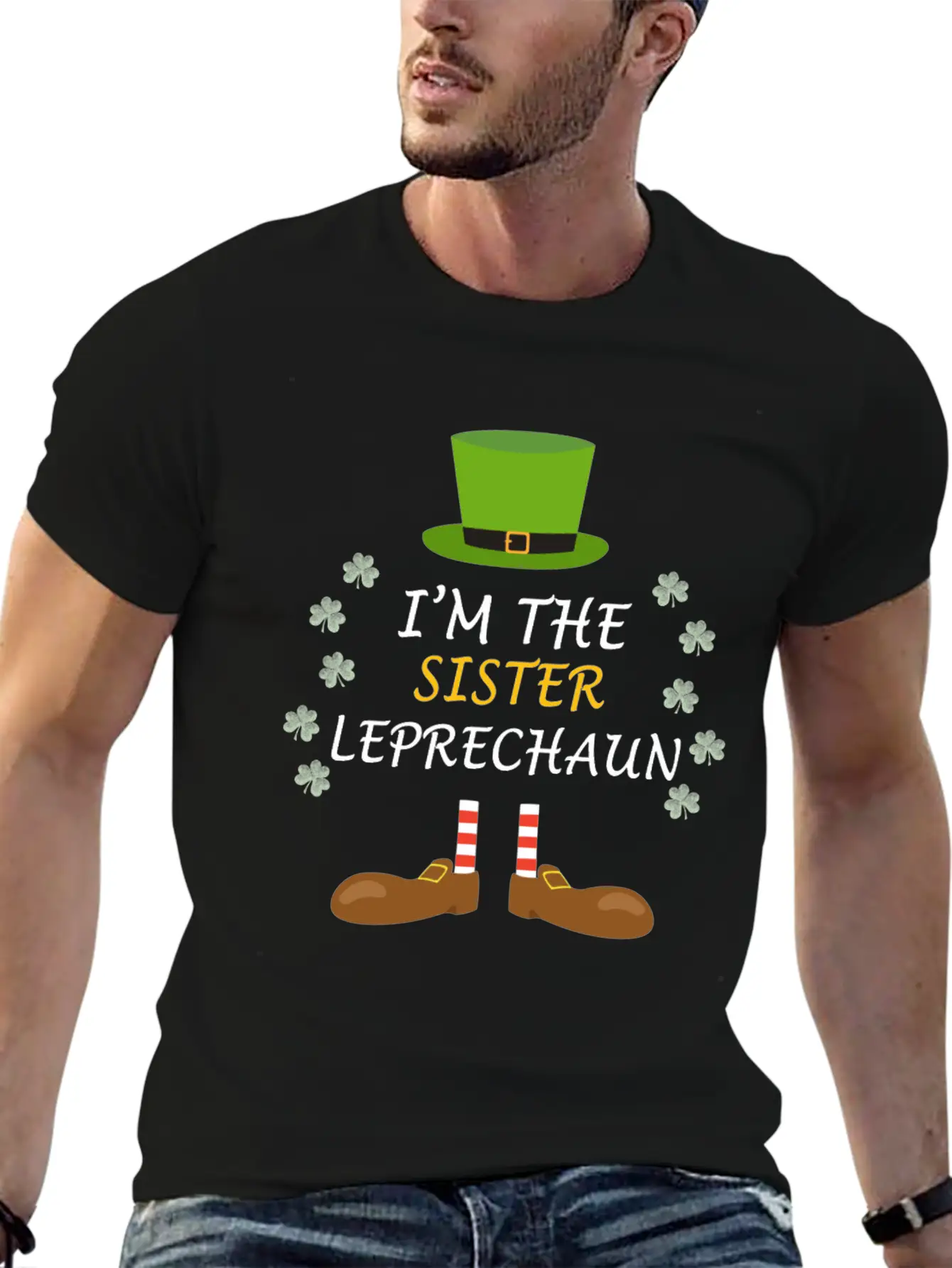 Sister Leprechaun Ireland St Patricks Day Outfit Unisex Short Sleeve Soft Cotton T-Shirt – Casual Everyday Wear