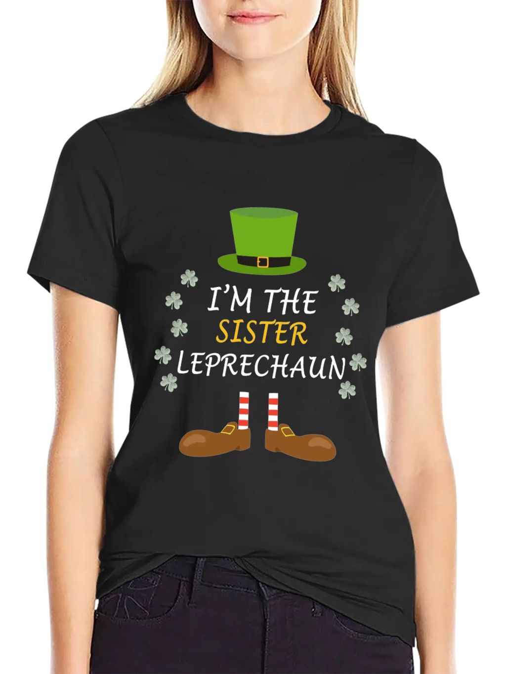 Sister Leprechaun Ireland St Patricks Day Outfit Unisex Short Sleeve Soft Cotton T-Shirt – Casual Everyday Wear