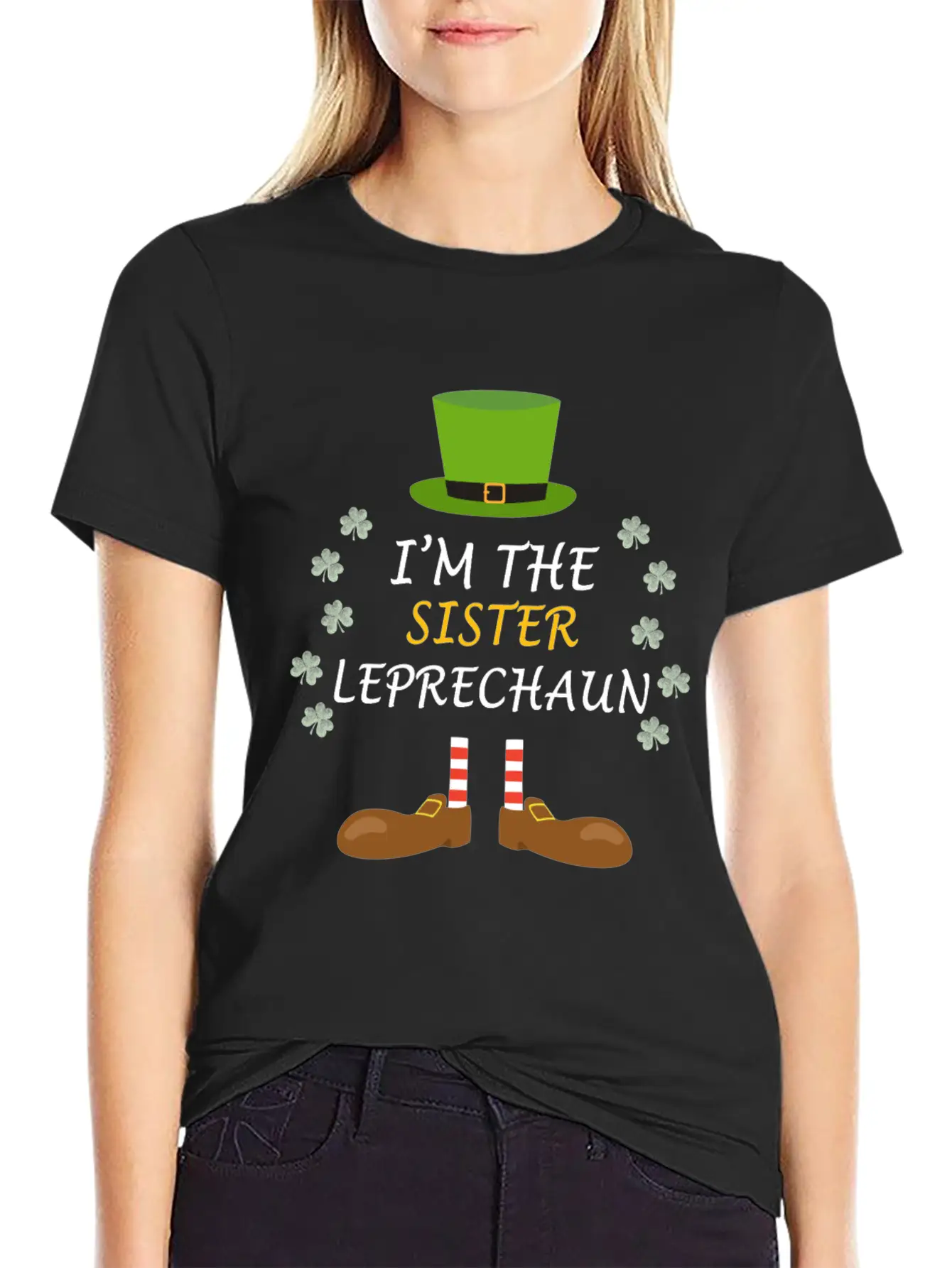 Sister Leprechaun Ireland St Patricks Day Outfit Unisex Short Sleeve Soft Cotton T-Shirt – Casual Everyday Wear