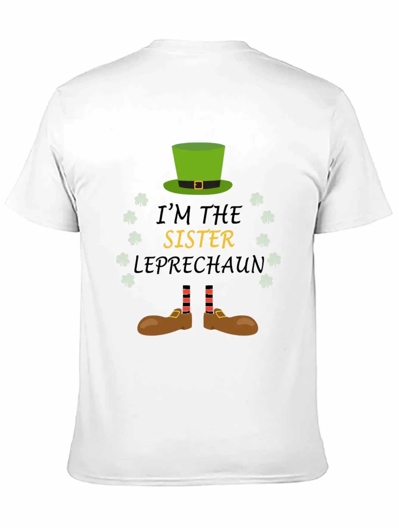 Sister Leprechaun Ireland St Patricks Day Outfit Unisex Short Sleeve Soft Cotton T-Shirt – Casual Everyday Wear
