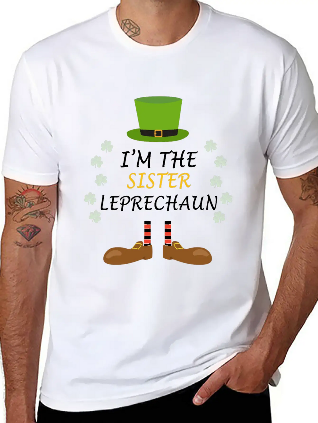 Sister Leprechaun Ireland St Patricks Day Outfit Unisex Short Sleeve Soft Cotton T-Shirt – Casual Everyday Wear