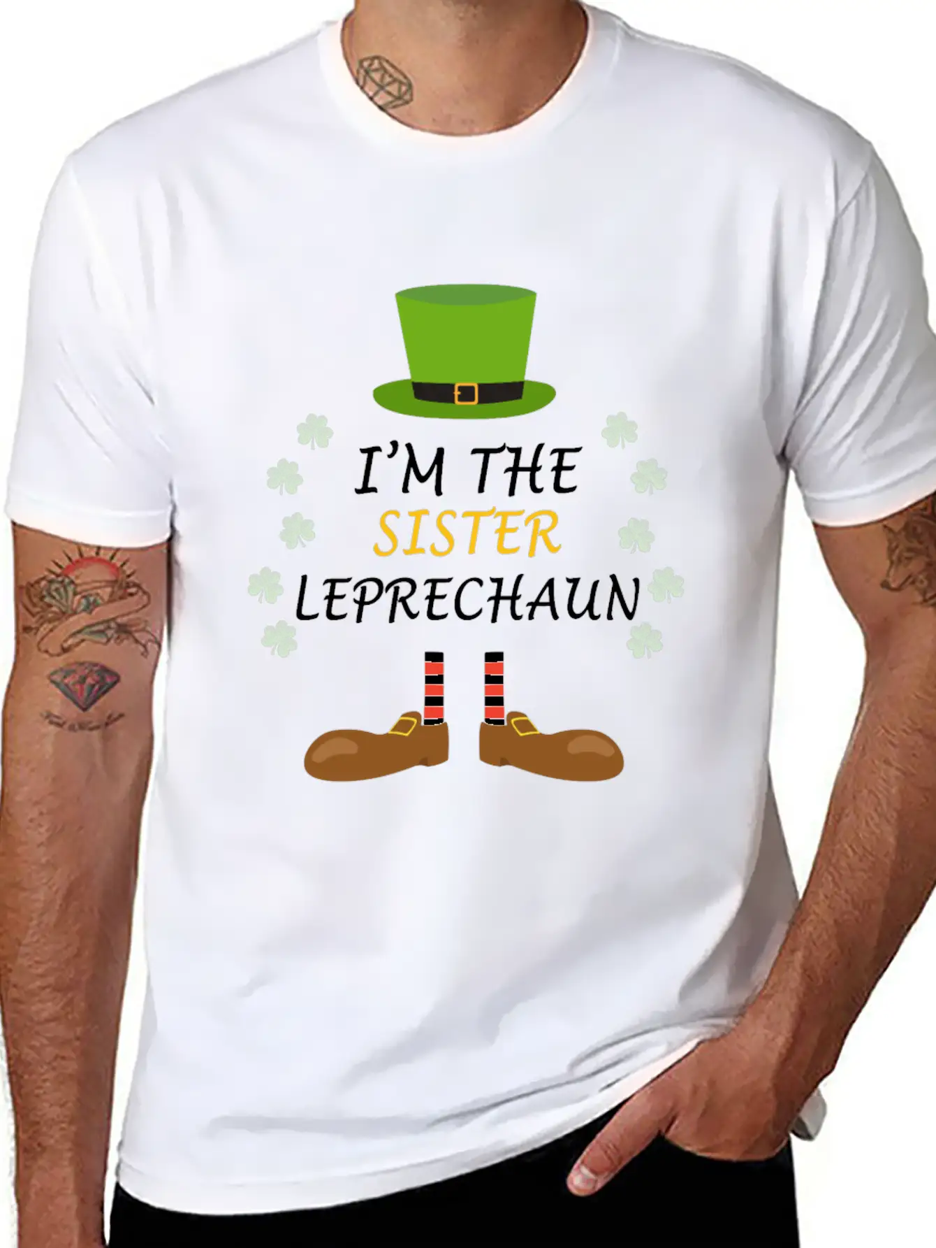 Sister Leprechaun Ireland St Patricks Day Outfit Unisex Short Sleeve Soft Cotton T-Shirt – Casual Everyday Wear