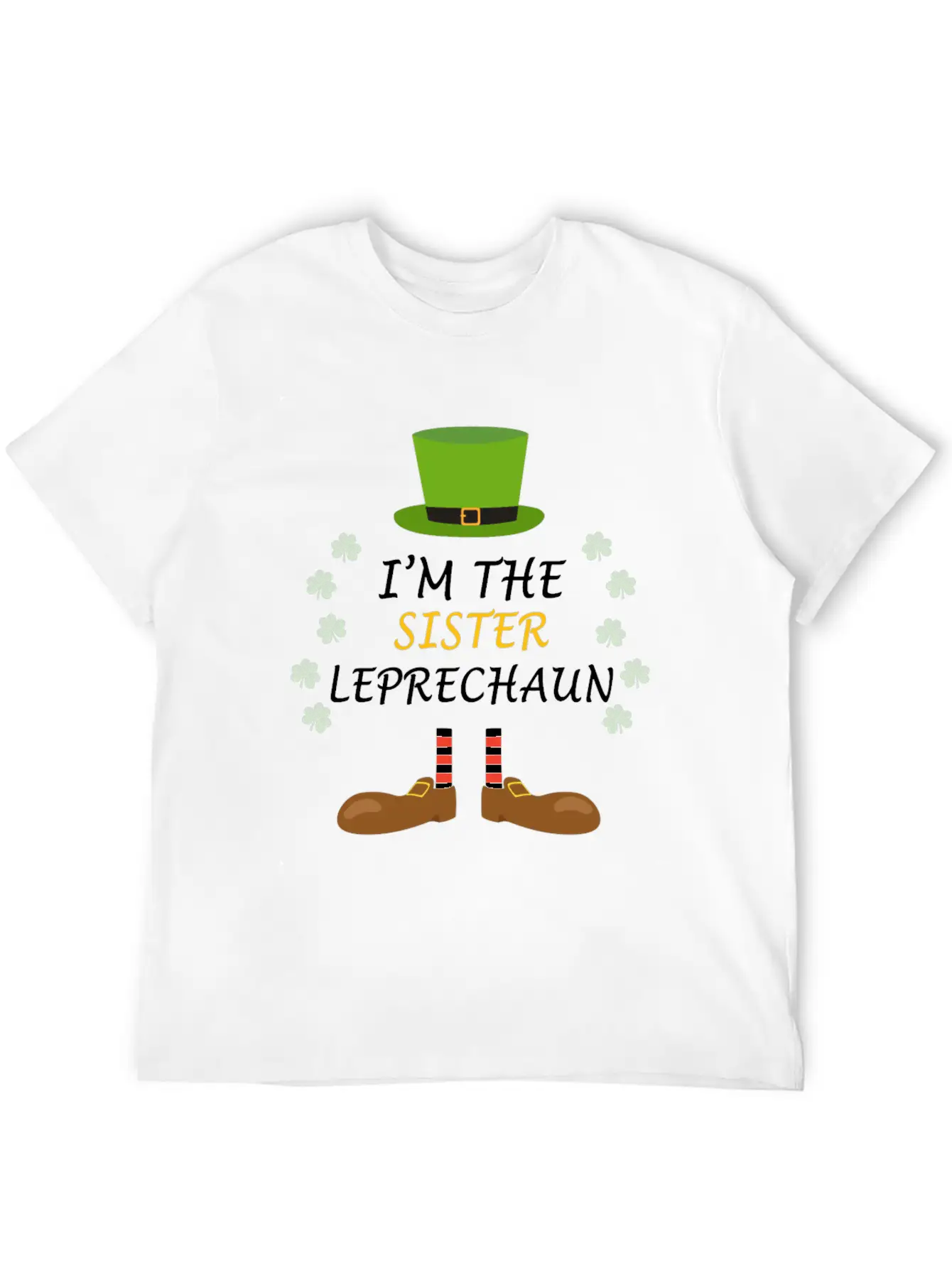 Sister Leprechaun Ireland St Patricks Day Outfit Unisex Short Sleeve Soft Cotton T-Shirt – Casual Everyday Wear