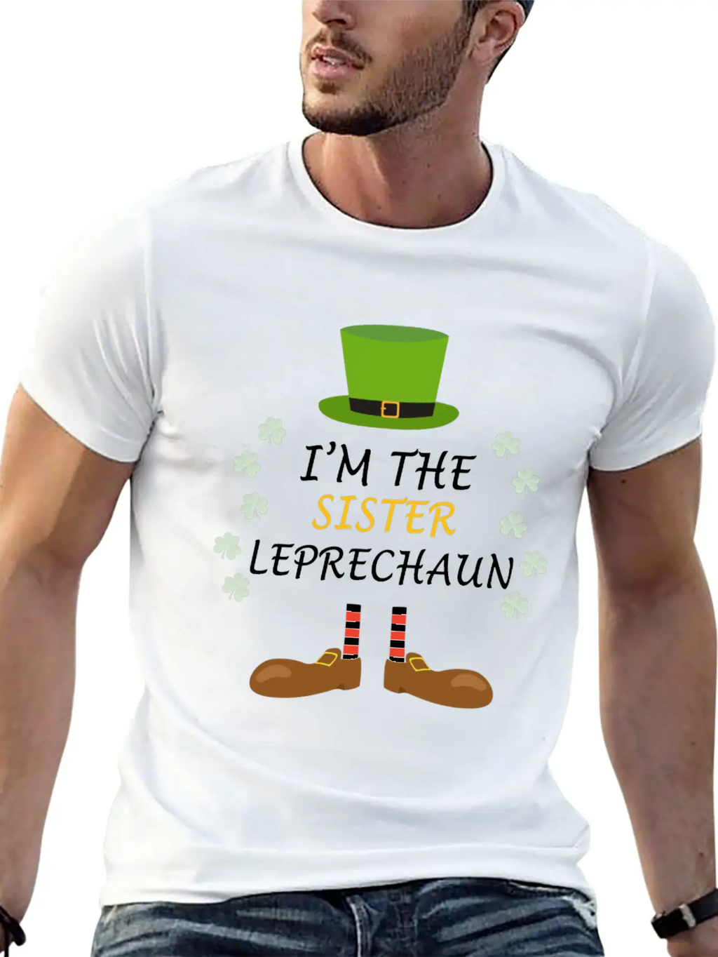Sister Leprechaun Ireland St Patricks Day Outfit Unisex Short Sleeve Soft Cotton T-Shirt – Casual Everyday Wear