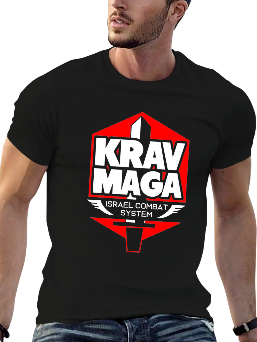 Krav Maga Israel Combat System Black T-Shirt