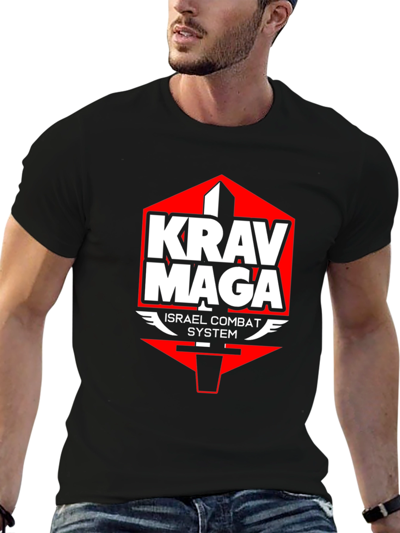 Krav Maga Israel Combat System Black T-Shirt