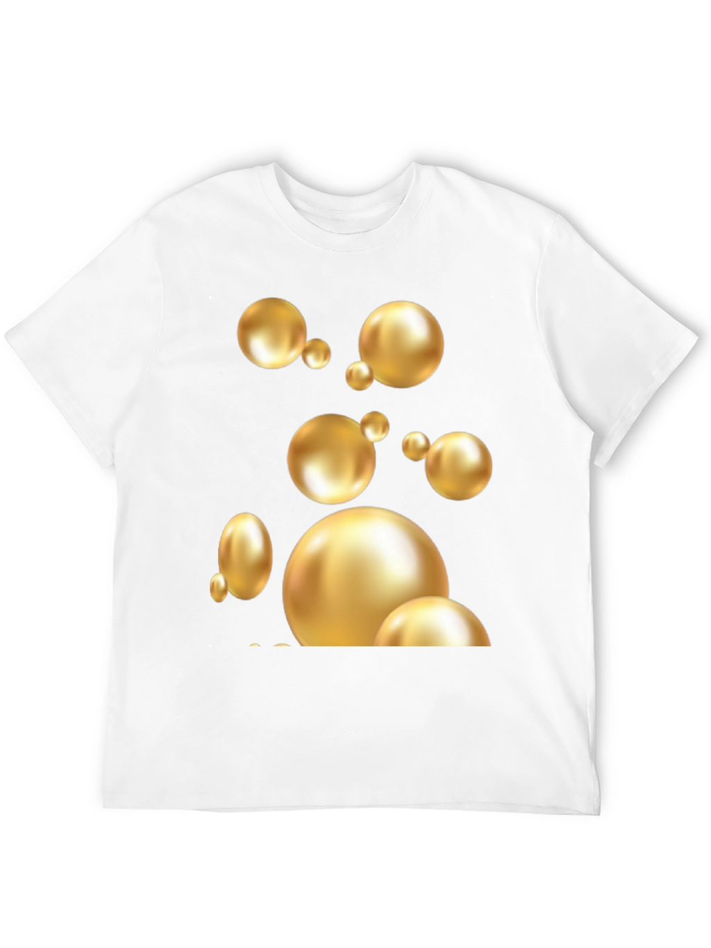 Golden Spheres Graphic Black T-Shirt