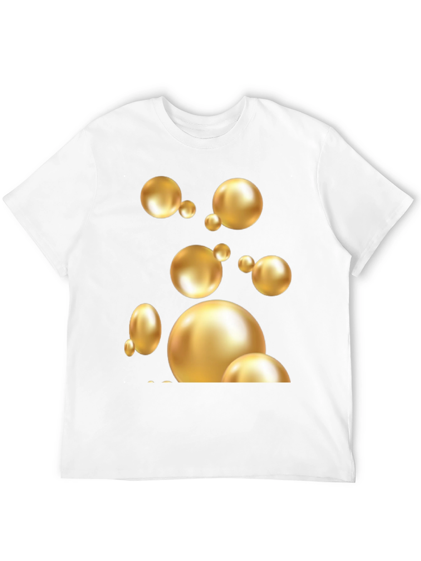 Golden Spheres Graphic Black T-Shirt