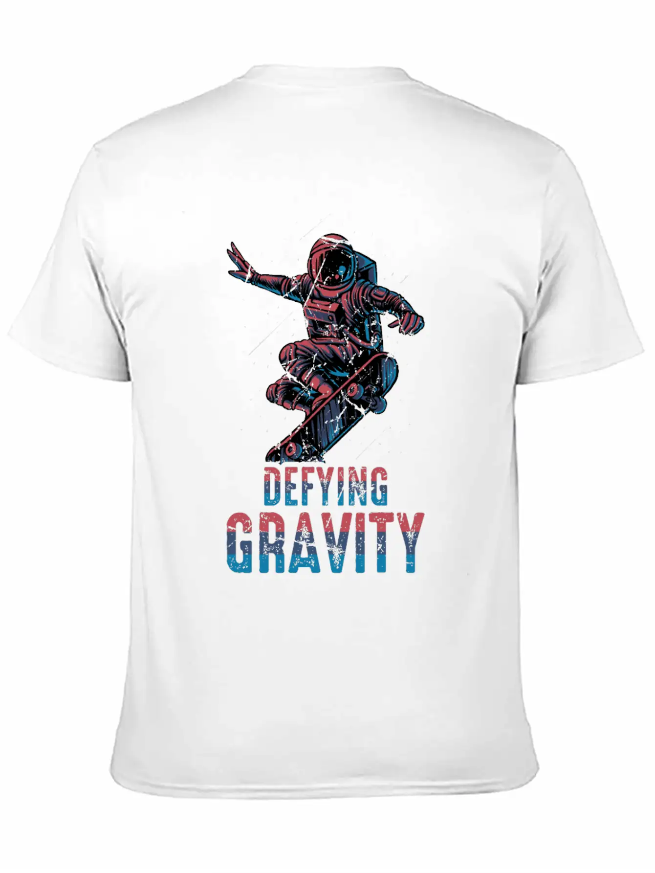 Skateboard - Defying Gravity - Astronaut - Skater Unisex Casual T-Shirt – Clean Design For Daily Comfort