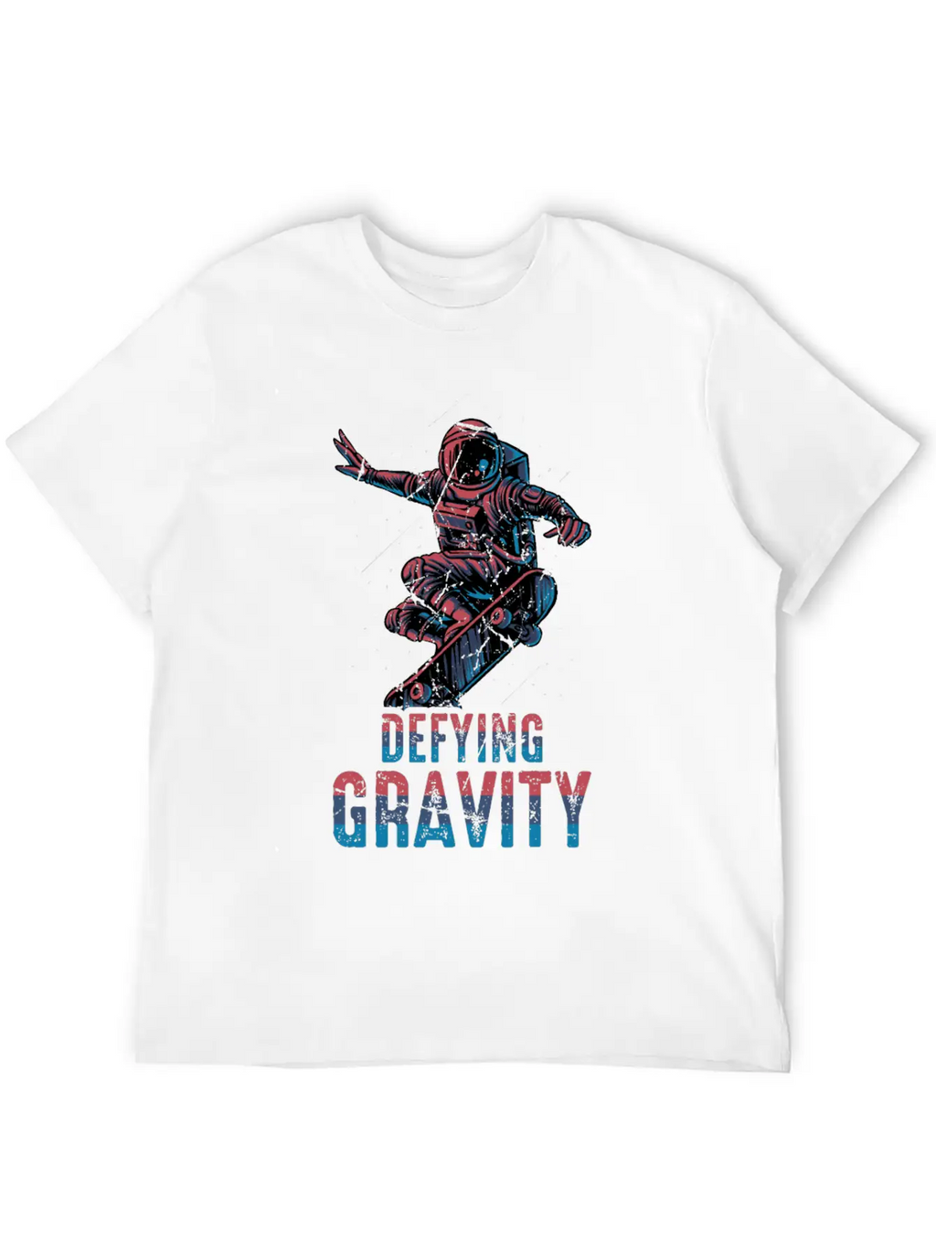 Skateboard - Defying Gravity - Astronaut - Skater Unisex Casual T-Shirt – Clean Design For Daily Comfort