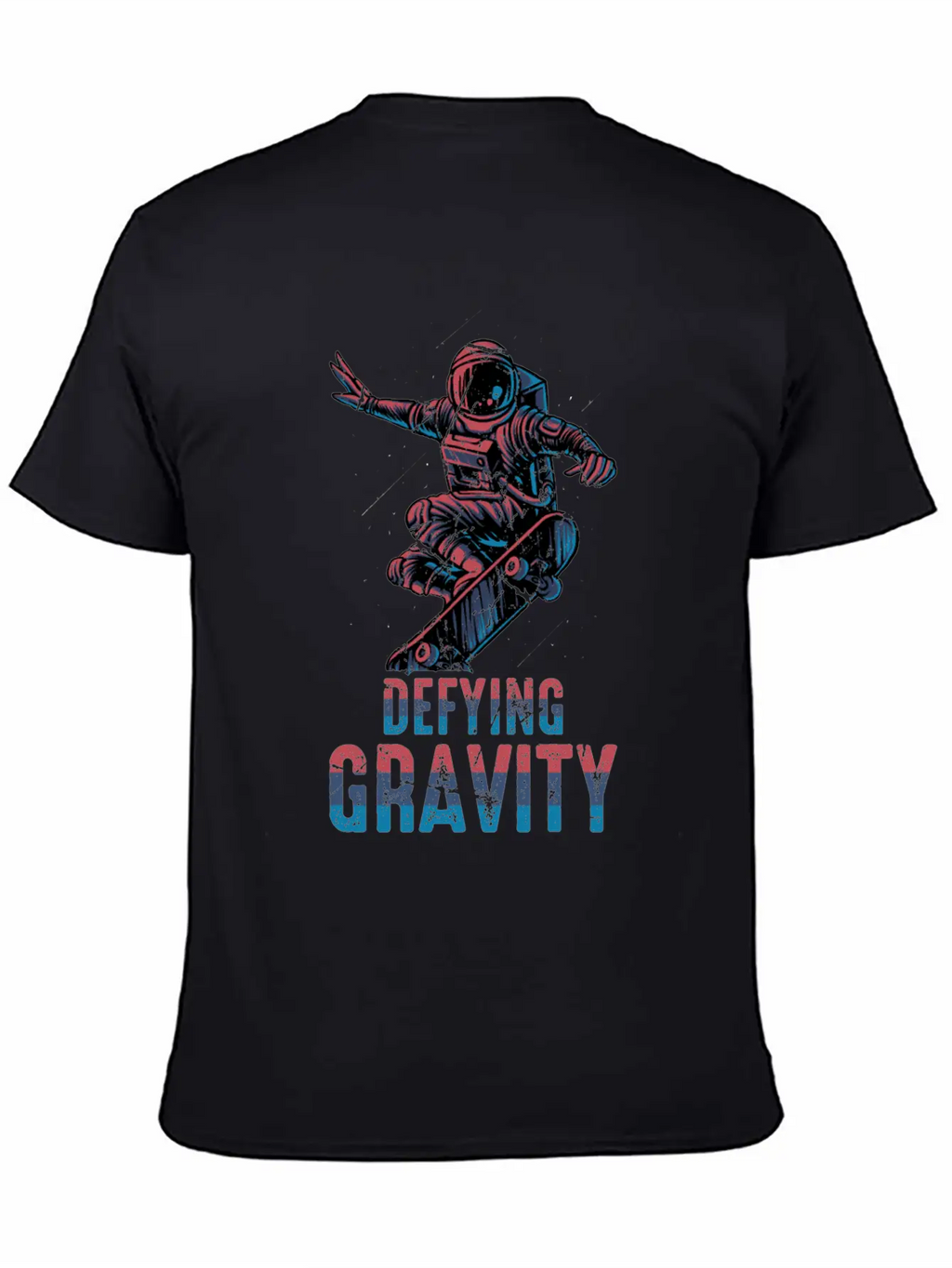 Skateboard - Defying Gravity - Astronaut - Skater Unisex Casual T-Shirt – Clean Design For Daily Comfort