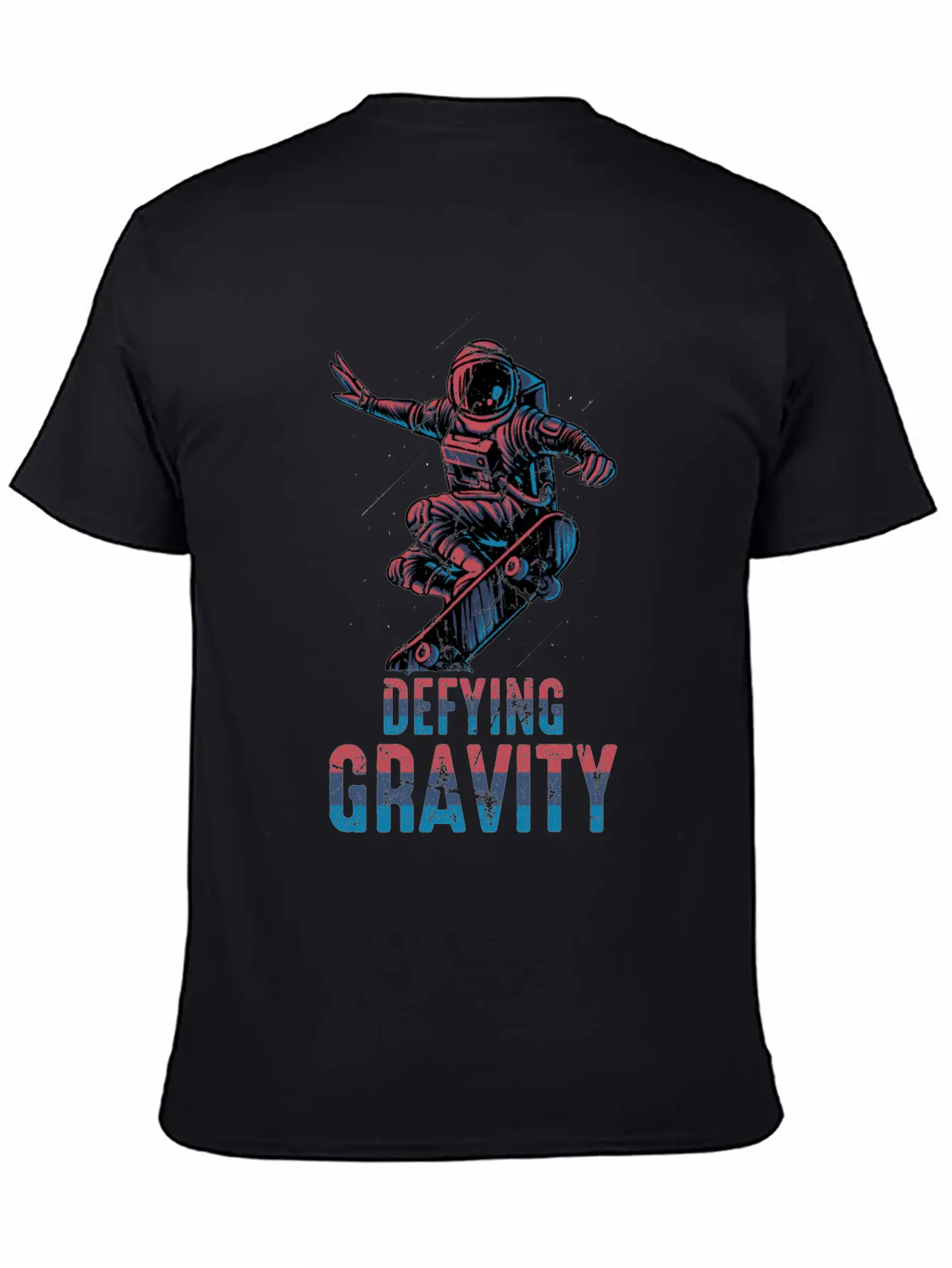 Skateboard - Defying Gravity - Astronaut - Skater Unisex Casual T-Shirt – Clean Design For Daily Comfort
