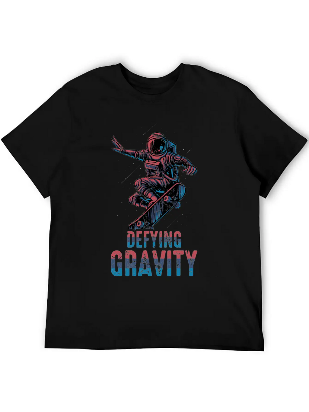 Skateboard - Defying Gravity - Astronaut - Skater Unisex Casual T-Shirt – Clean Design For Daily Comfort