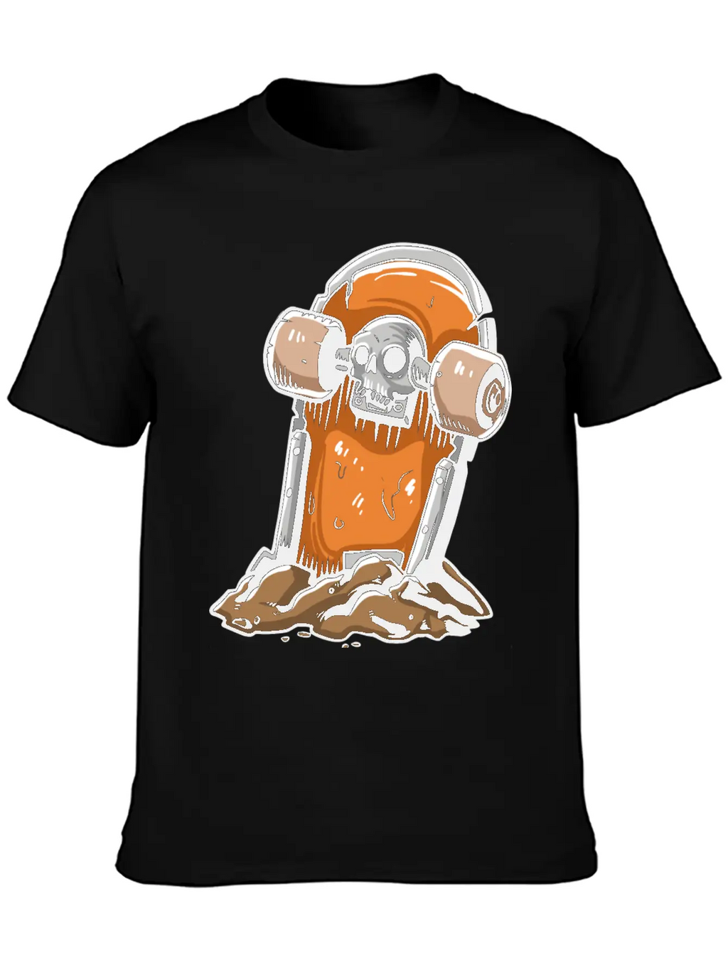 Skateboard Tombstone Skater Skateboarding Essential Cotton Tee For Daily Outfits – Unisex Style