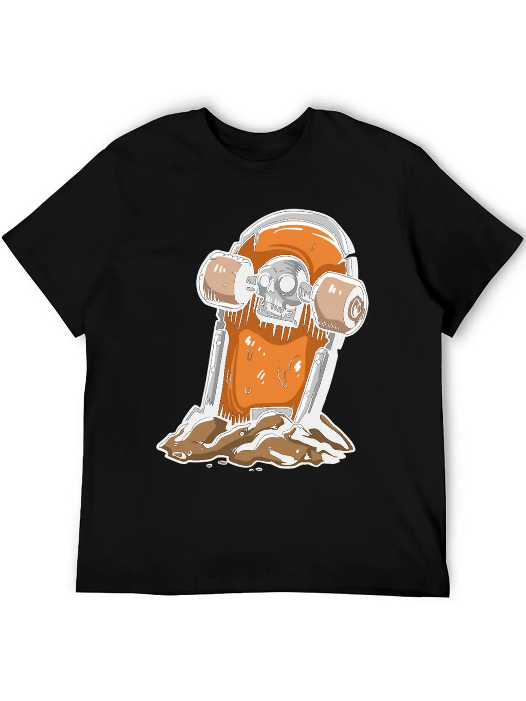 Skateboard Tombstone Skater Skateboarding Essential Cotton Tee For Daily Outfits – Unisex Style