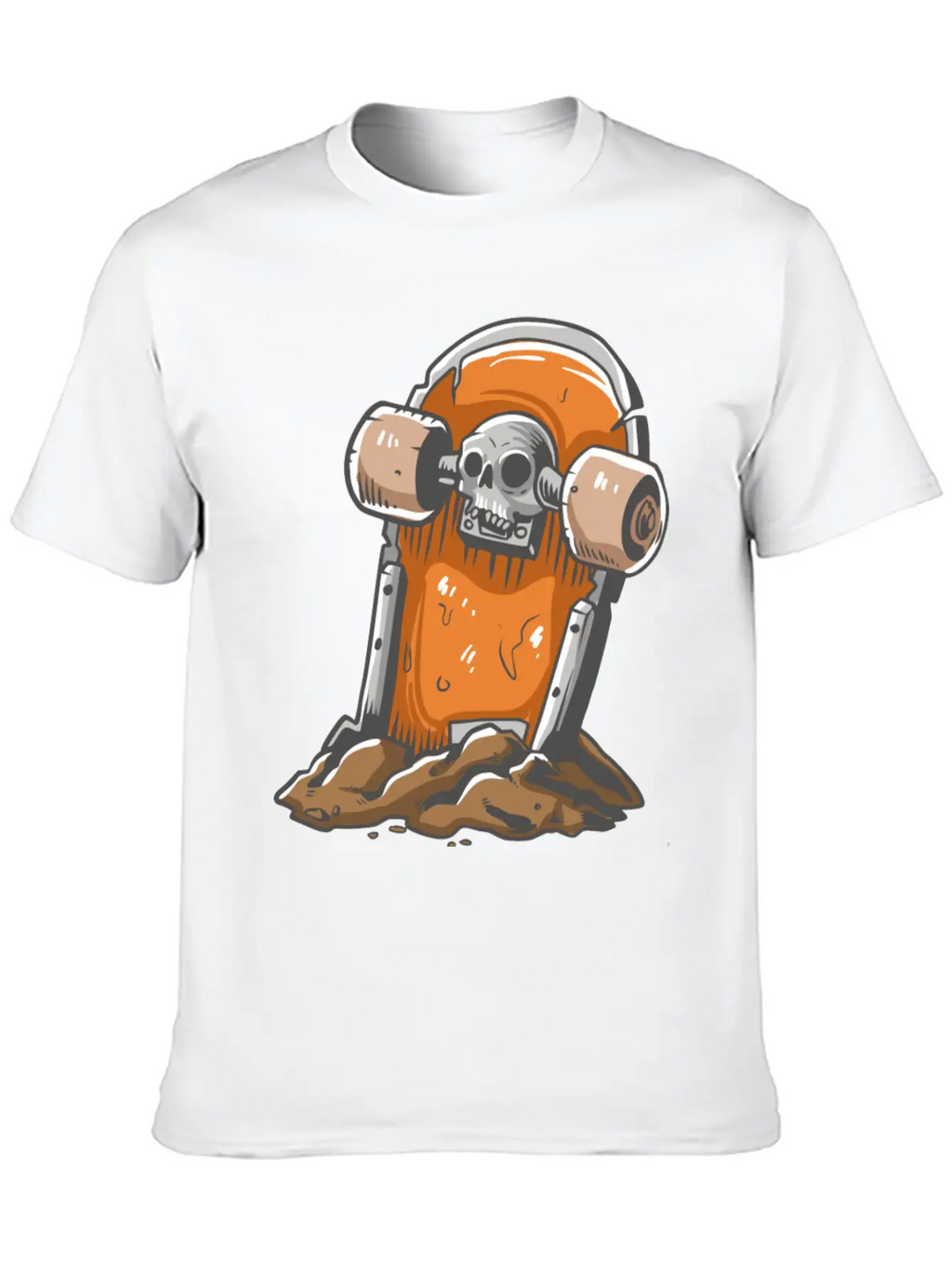 Skateboard Tombstone Skater Skateboarding Essential Cotton Tee For Daily Outfits – Unisex Style