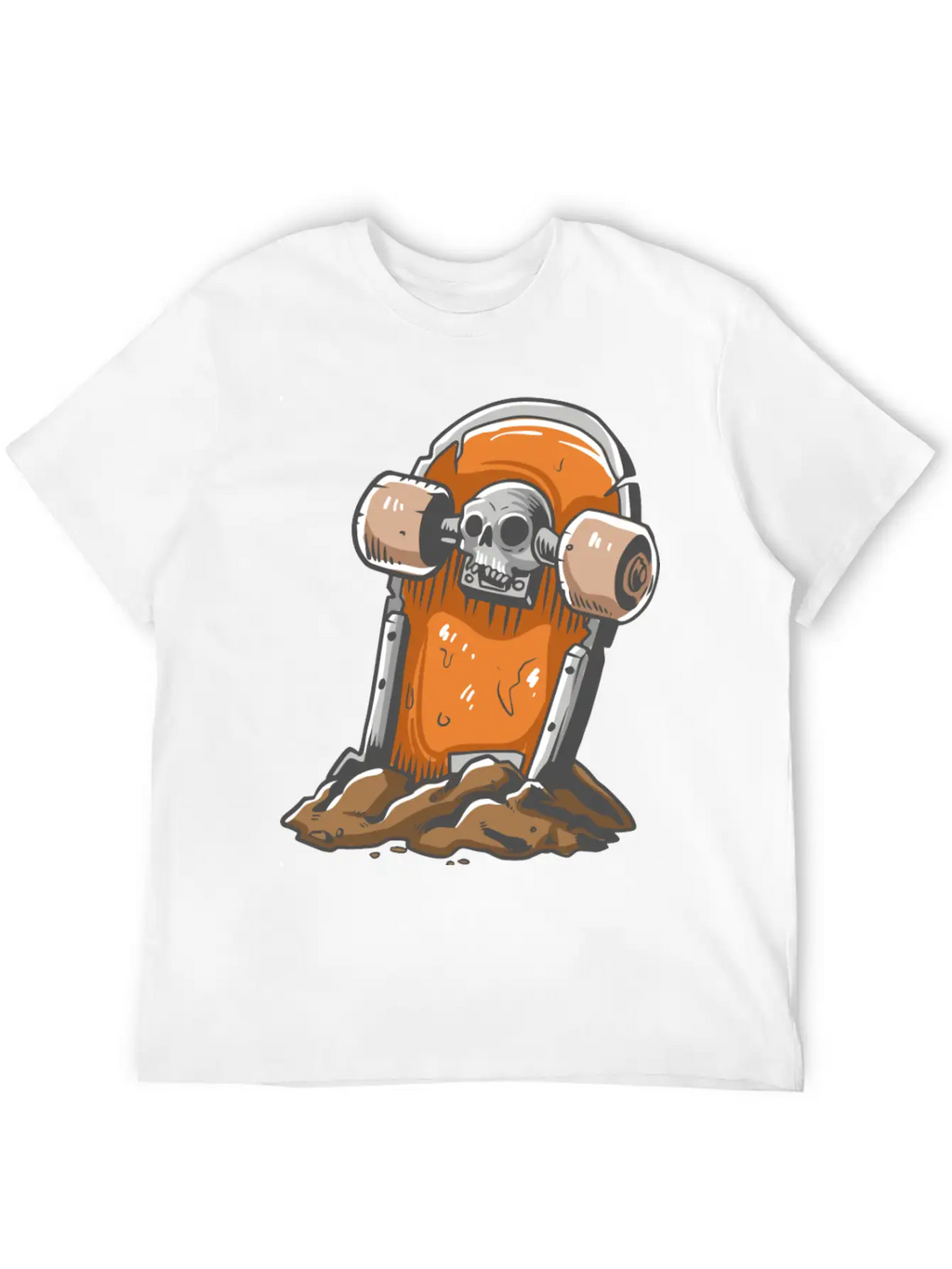 Skateboard Tombstone Skater Skateboarding Essential Cotton Tee For Daily Outfits – Unisex Style
