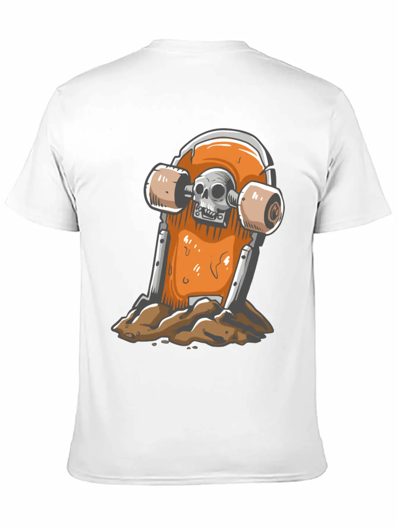 Skateboard Tombstone Skater Skateboarding Essential Cotton Tee For Daily Outfits – Unisex Style