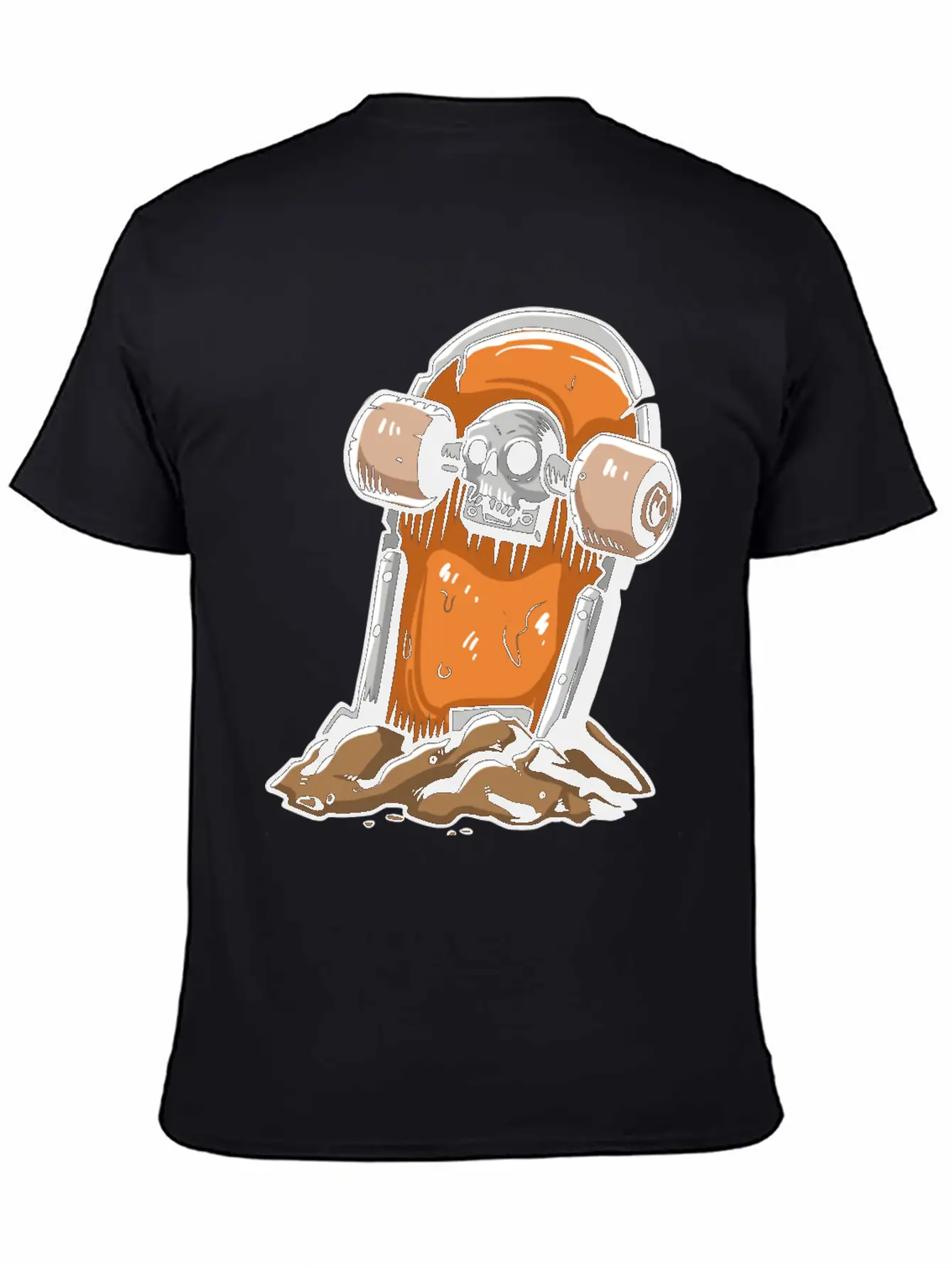 Skateboard Tombstone Skater Skateboarding Essential Cotton Tee For Daily Outfits – Unisex Style