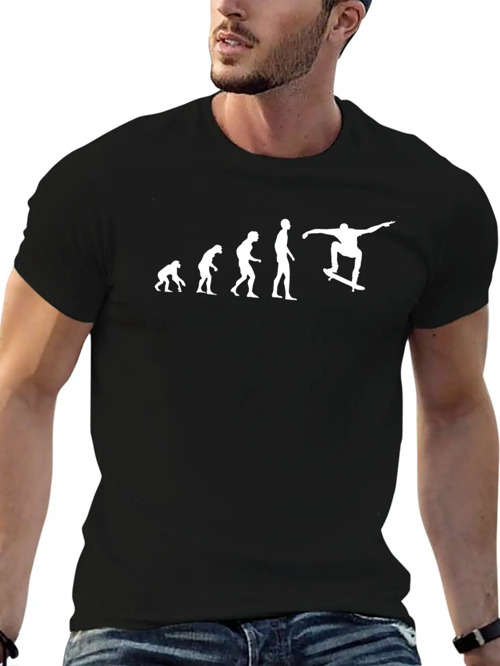 Skater Evolution Skateboarding Unisex Casual T-Shirt – Clean Design For Daily Comfort
