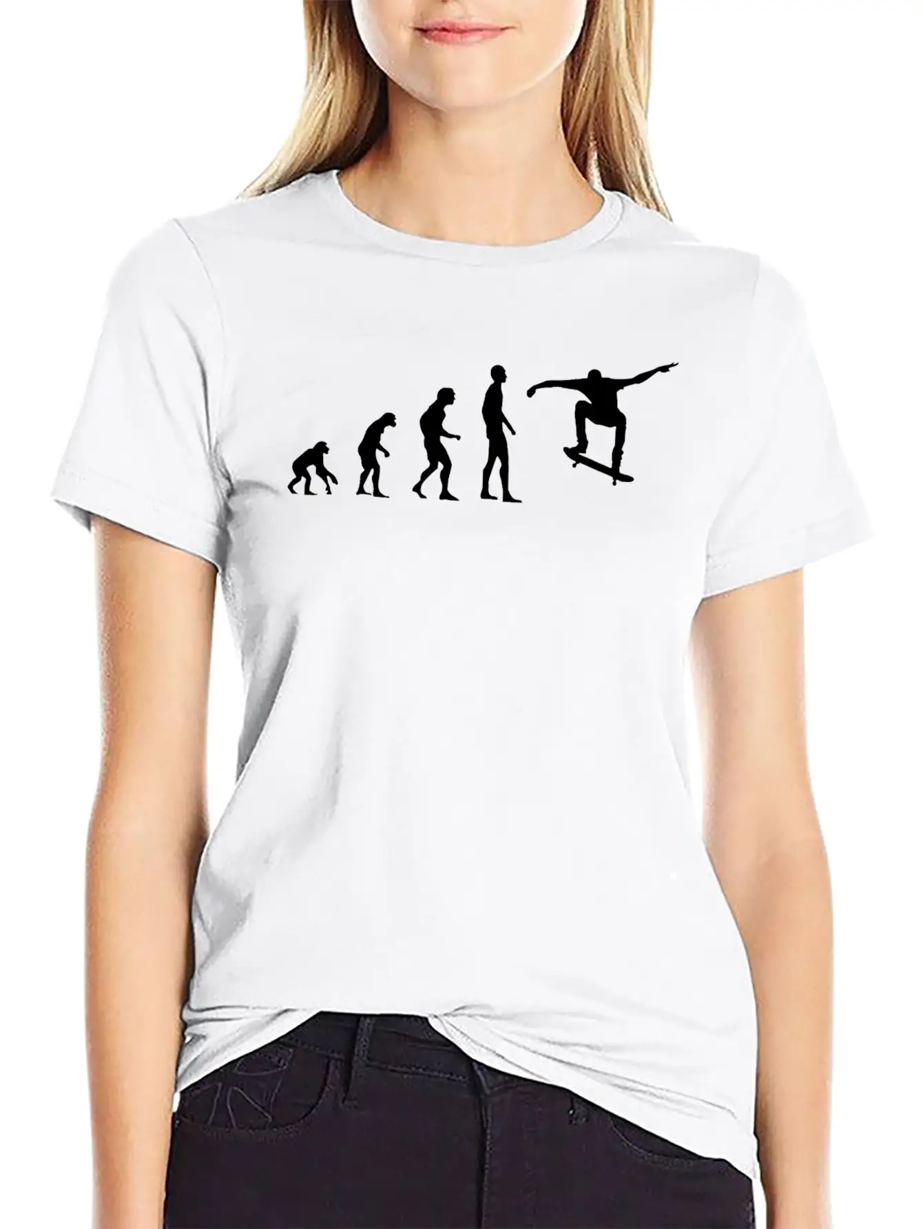 Skater Evolution Skateboarding Unisex Casual T-Shirt – Clean Design For Daily Comfort