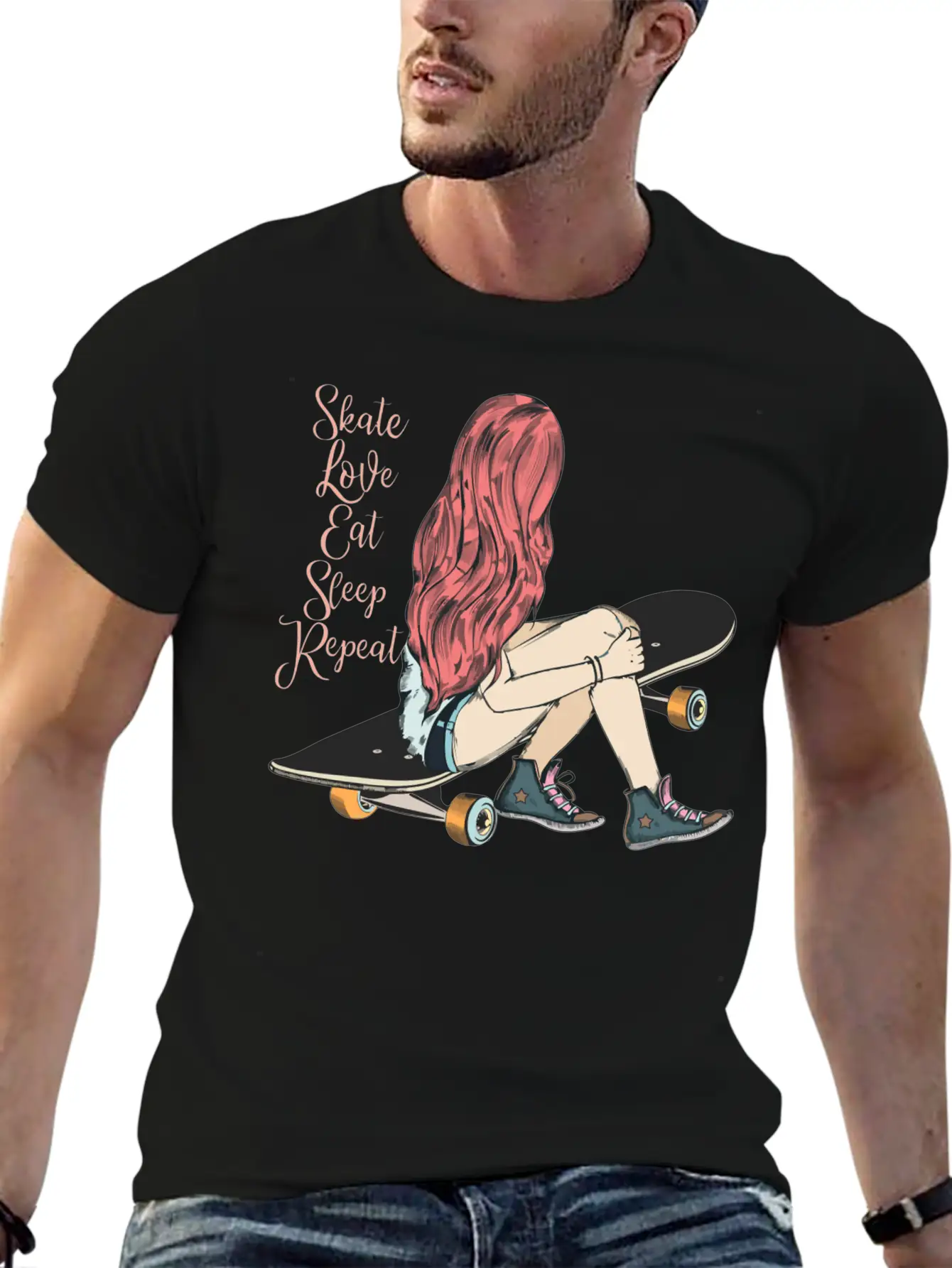 Skater Girl Skaters Having Fun Skateboarding Gift Unisex Casual T-Shirt – Clean Design For Daily Comfort