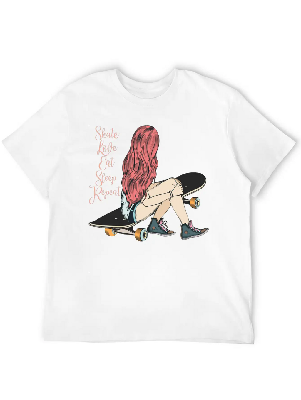Skater Girl Skaters Having Fun Skateboarding Gift Unisex Casual T-Shirt – Clean Design For Daily Comfort