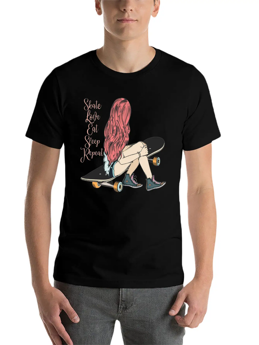 Skater Girl Skaters Having Fun Skateboarding Gift Unisex Casual T-Shirt – Clean Design For Daily Comfort