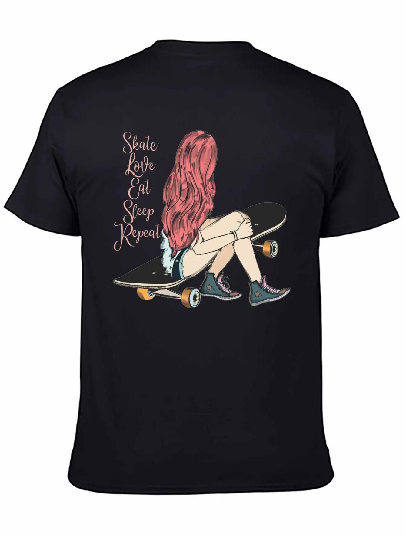 Skater Girl Skaters Having Fun Skateboarding Gift Unisex Casual T-Shirt – Clean Design For Daily Comfort