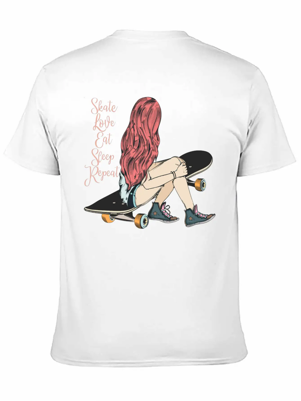 Skater Girl Skaters Having Fun Skateboarding Gift Unisex Casual T-Shirt – Clean Design For Daily Comfort