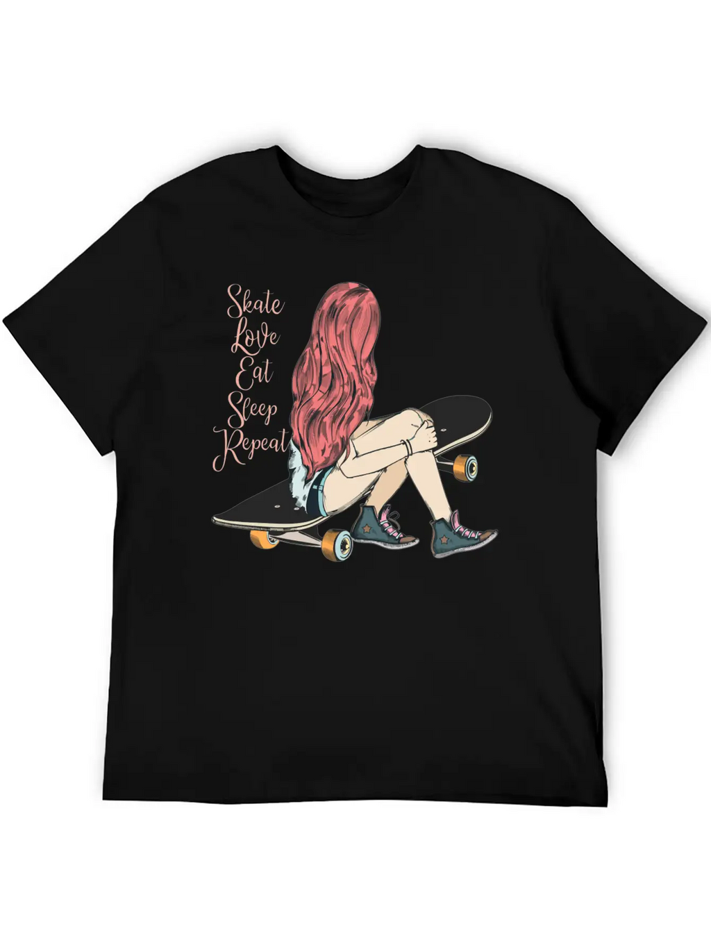 Skater Girl Skaters Having Fun Skateboarding Gift Unisex Casual T-Shirt – Clean Design For Daily Comfort