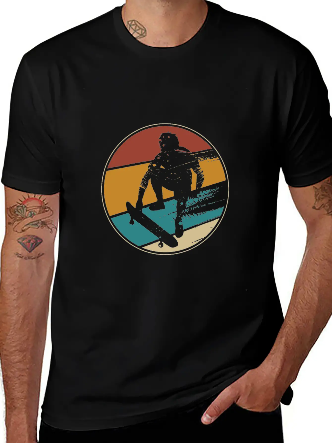 Skater Vintage Skateboard Casual Graphic T-Shirt – Simple And Comfortable Daily Wear