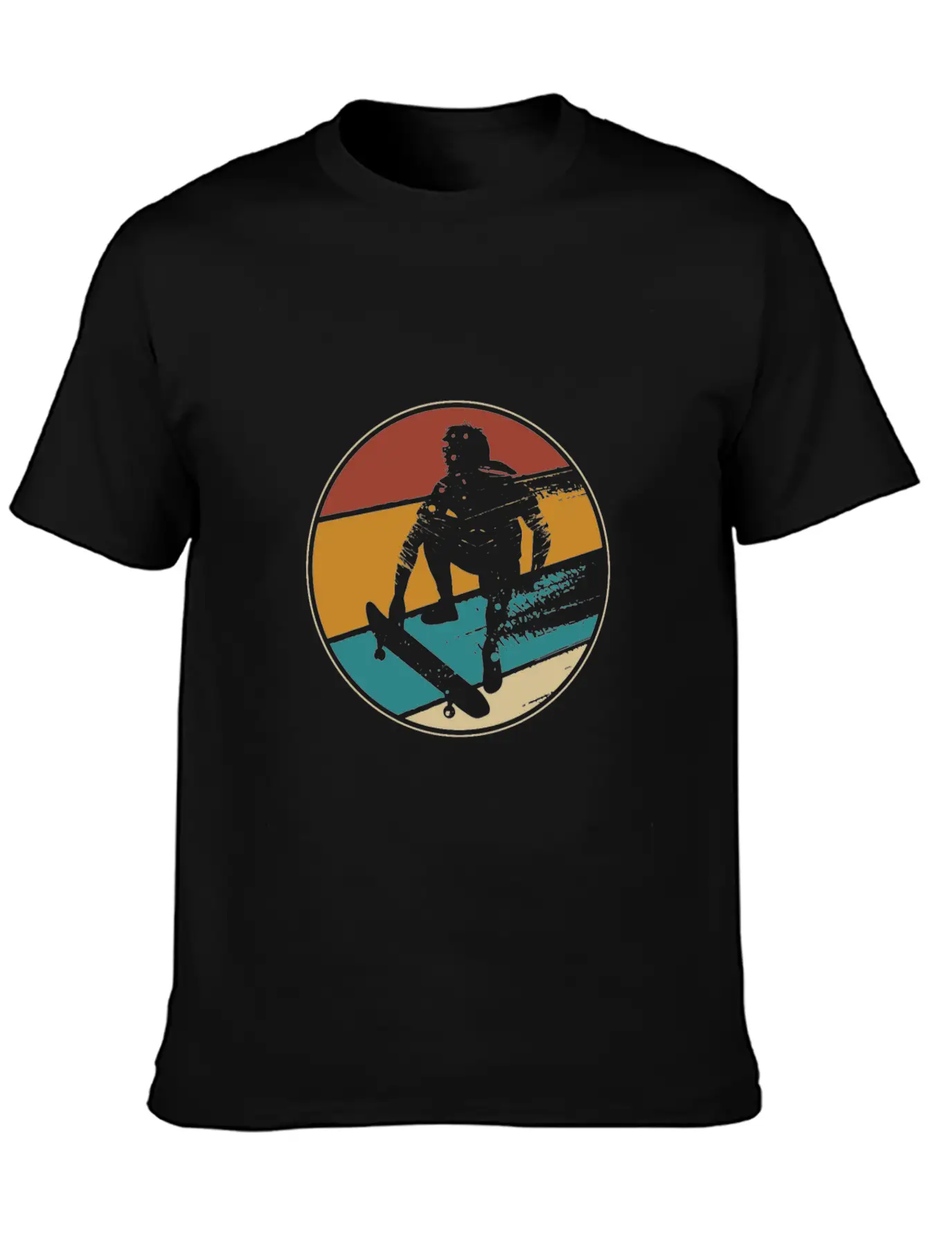 Skater Vintage Skateboard Casual Graphic T-Shirt – Simple And Comfortable Daily Wear