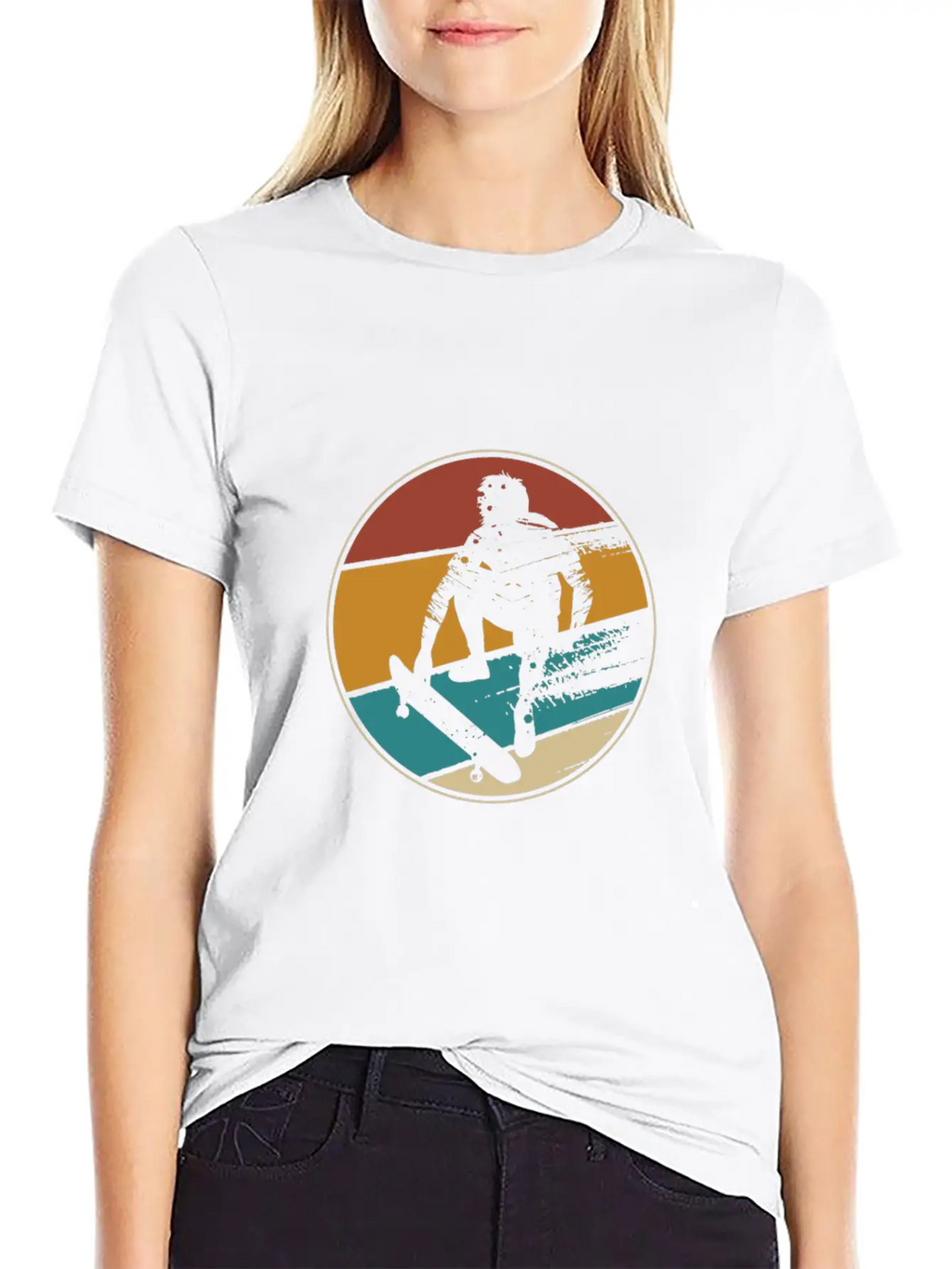 Skater Vintage Skateboard Casual Graphic T-Shirt – Simple And Comfortable Daily Wear