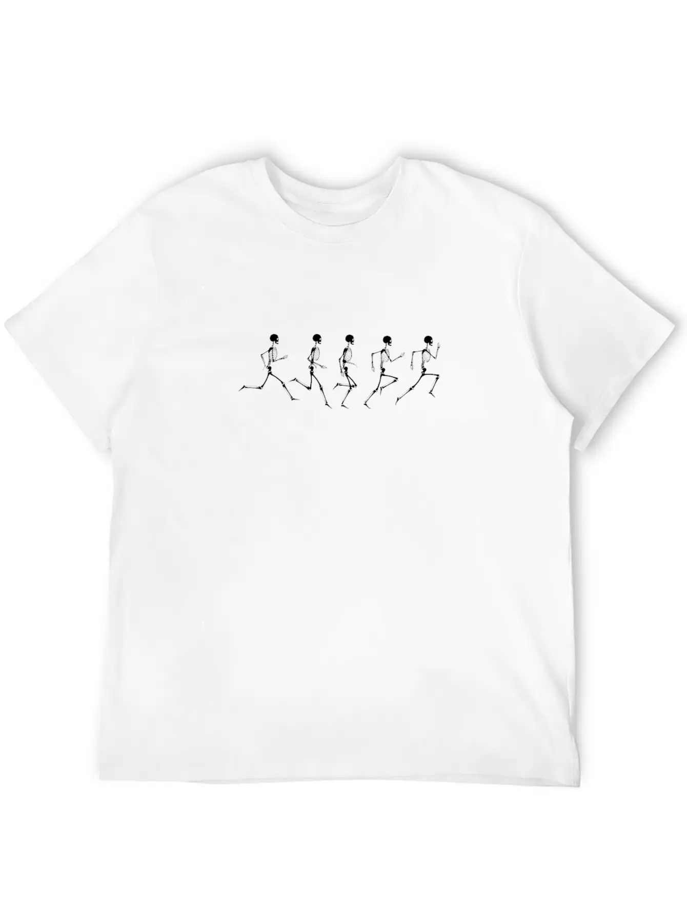 Skeleton Running Halloween Run Shirt Stylish Everyday T-Shirt – Unisex Basic Cotton Tee