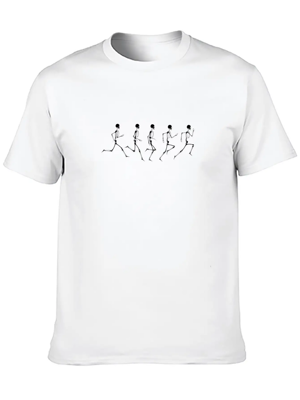 Skeleton Running Halloween Run Shirt Stylish Everyday T-Shirt – Unisex Basic Cotton Tee