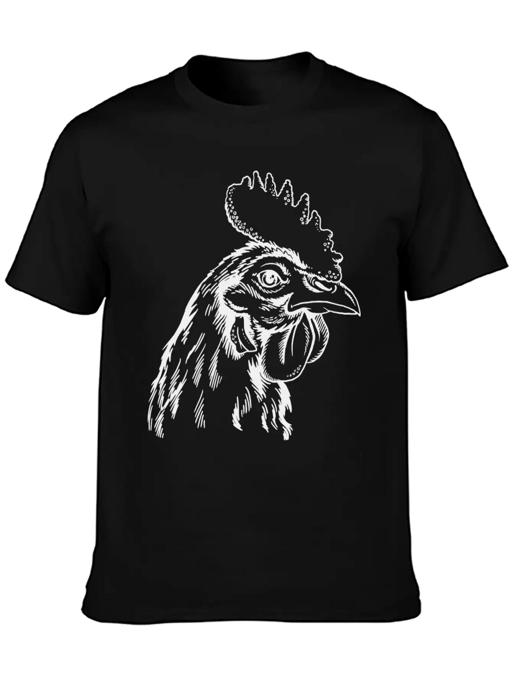 Sketches Of Animals Rooster Unisex Casual T-Shirt – Clean Design For Daily Comfort
