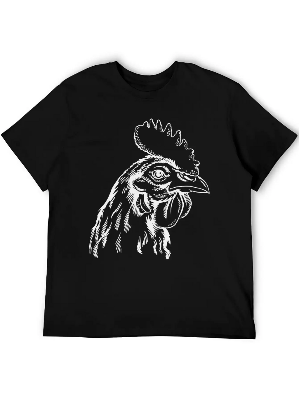 Sketches Of Animals Rooster Unisex Casual T-Shirt – Clean Design For Daily Comfort