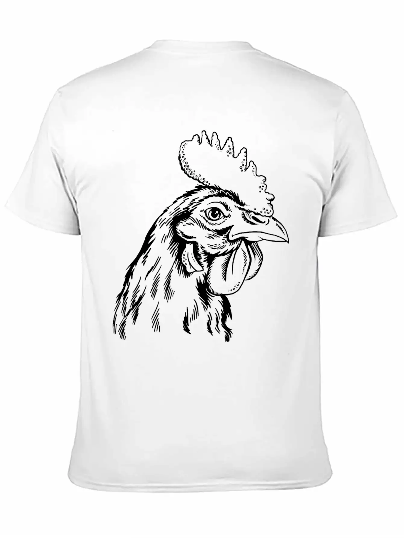 Sketches Of Animals Rooster Unisex Casual T-Shirt – Clean Design For Daily Comfort